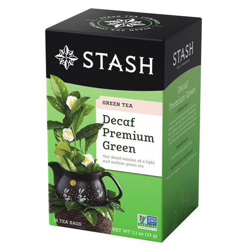 Stash Tea Decaf Premium Green Tea Bags - 18 Count (Case of 6)