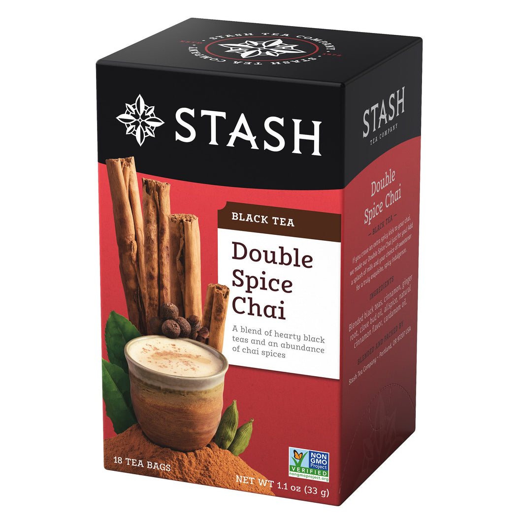 Stash Tea Double Spice Chai Black Tea Bags - 18 Count (Case of 6)