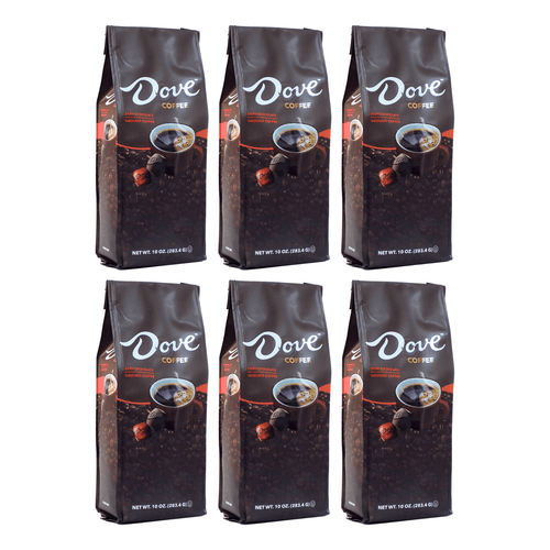 Dove Dark Chocolate Candy Flavored Ground Coffee - 10 Ounce (Case of 6)