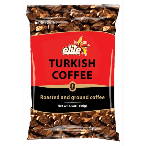 Elite Traditional Turkish Coffee Dark Roasted and Ground - 3.5 Ounce