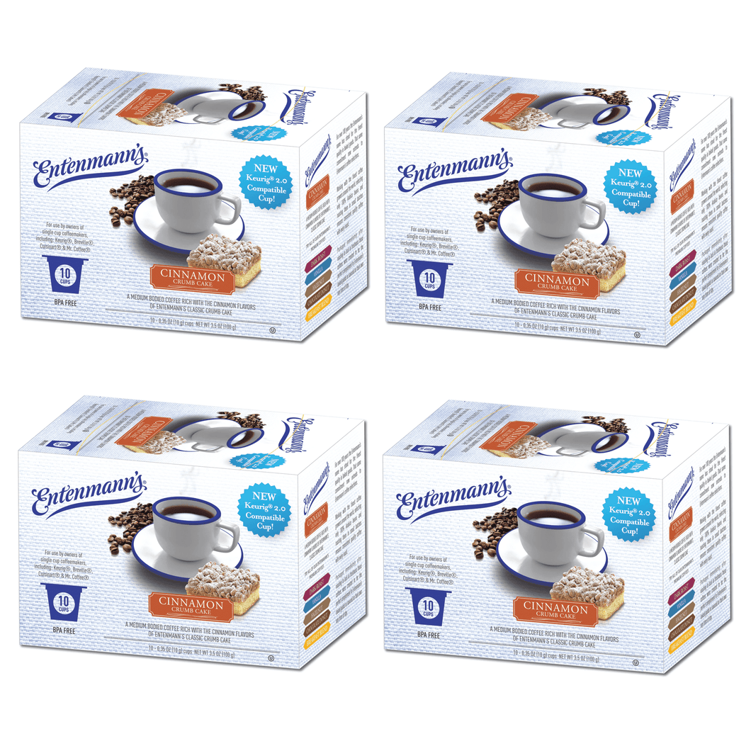 Entenmann's Cinnamon Crumb Cake Single Serve Coffee - 10 Count (Case of 4)