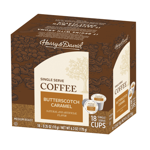 Harry & David Butterscotch Caramel Single Serve Coffee Cups - 18 Count