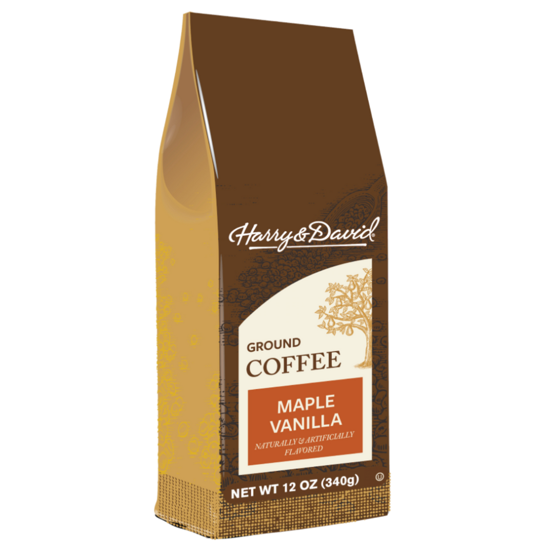Harry & David Maple Vanilla Flavored Ground Coffee - 12 Ounce