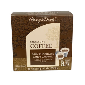 Harry & David Dark Chocolate Candy Caramel Flavored Coffee K-Cups
