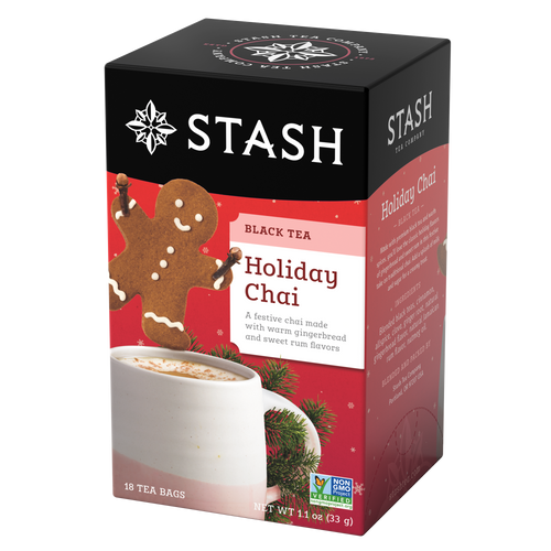 Stash Tea Holiday Chai Black Tea Bags - 18 Count (Case of 6)