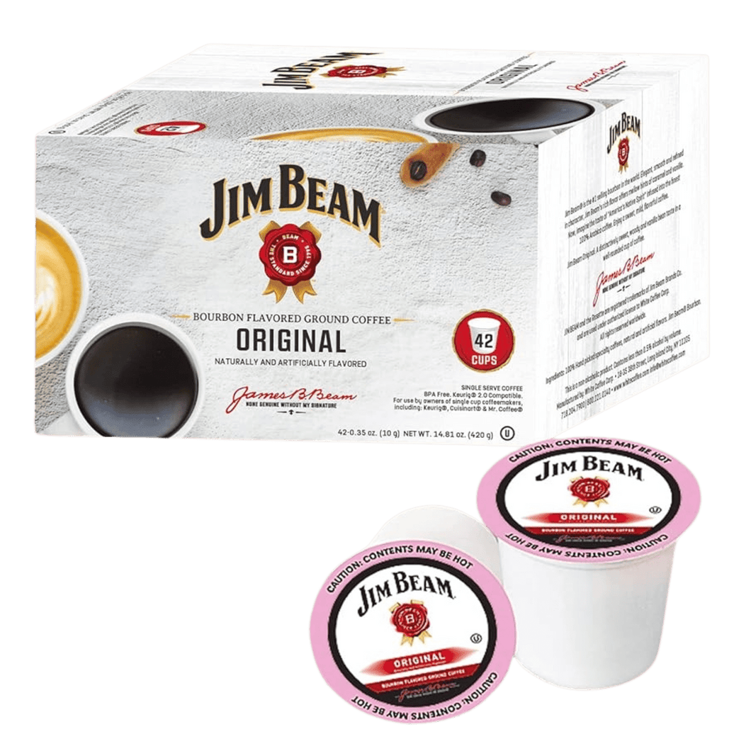 Jim Beam Original Flavored Coffee Single Serve K Cups (for Keurig) - 42 Count