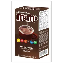 M&M Milk Chocolate Flavored Hot Cocoa Single Serve Sticks - 6 Count