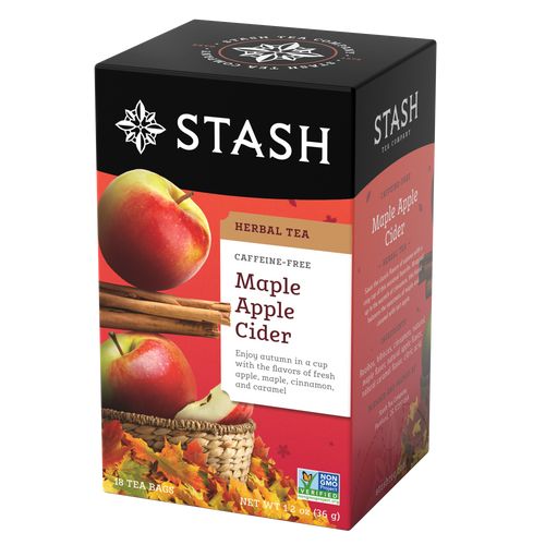 Stash Tea Maple Apple Cider Caffeine Free Herbal Tea - 18 Count (Case of 6)