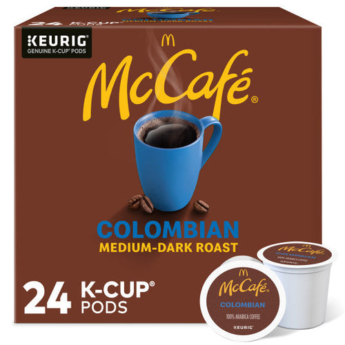 McCafe Colombian, Single Serve Coffee Keurig K-Cup Pods, Medium Roast - 24 Count