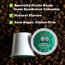 Roasty Buds Minty Choco Chip Flavored Single Serve Coffee Cups - 12 Count