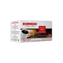 Kimbo Napoli Dark Roasted Italian Espresso Coffee Single Serve Cups - 10 Count