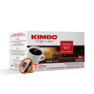 Kimbo Napoli Dark Roasted Italian Espresso Coffee Single Serve Cups - 10 Count (Case of 6)