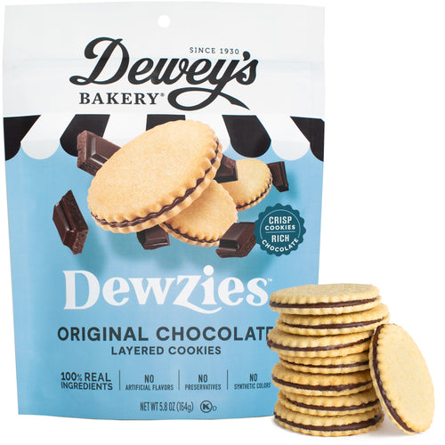 Dewey's Bakery Chocolate Dewzies Layered Cookies - 5.8 Ounce (Case of 6)