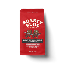 Roasty Buds Fancy Espresso Blend Whole Bean Coffee - 12 Ounce