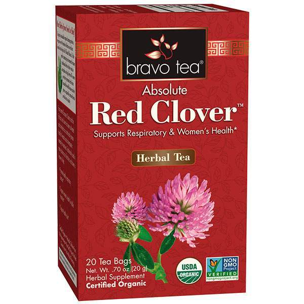Bravo Tea Absolute Red Clover Herbal Tea Bags - 20 Count