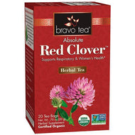 Bravo Tea Absolute Red Clover Herbal Tea Bags - 20 Count (Case of 6)