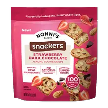 Nonni's Bakery Snackers - Dark Chocolate Strawberry Almond Cookie Crisps - 4.5 oz