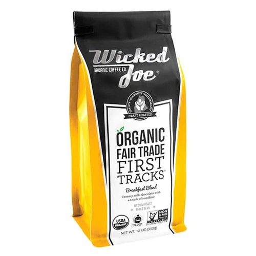 Wicked Joe Breakfast Blend Organic Fair Trade Whole Bean Coffee - 12 Ounce