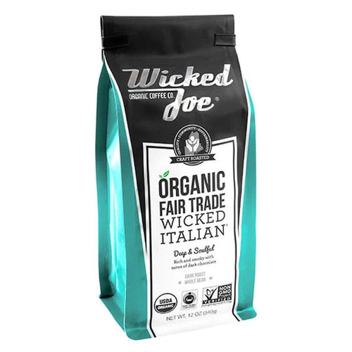 Wicked Joe Wicked Italian Organic Fair Trade Whole Bean Coffee - 12 Ounce