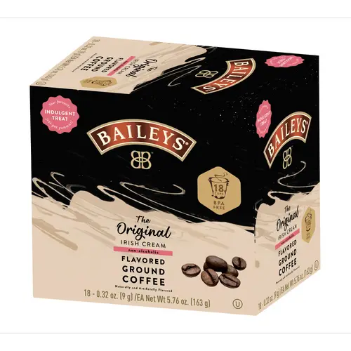 Baileys Original Irish Cream Coffee, Medium Roast Single Serve K-Cups - 18 Count