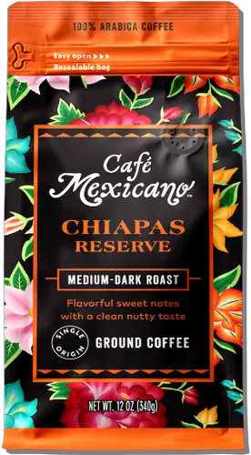 Cafe Mexicano Chiapas Reserve Medium-Dark Roast Ground Coffee - 12 Ounce