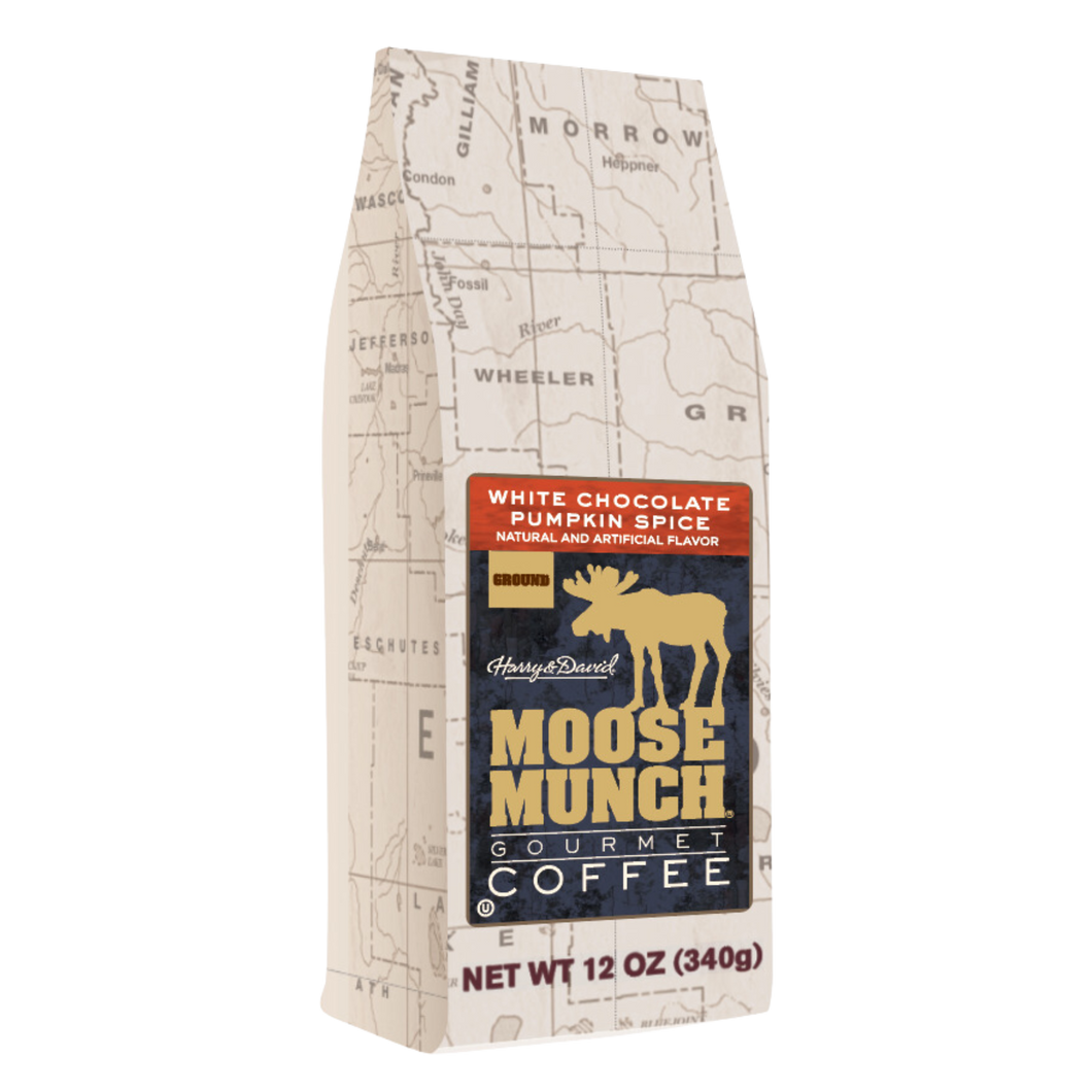 Harry & David Moose Munch White Chocolate Pumpkin Spice Flavored Ground Coffee - 12 Ounce