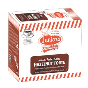 Junior's Most Fabulous Hazelnut Torte Flavored Single Serve Coffee Cups - 18 Count