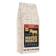 Moose Munch Caramel Pecan Flavored Ground Coffee - 12 Ounce (Case of 6)
