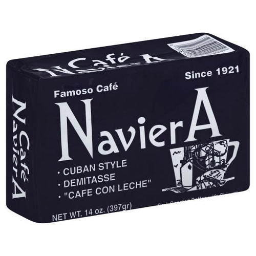 Naviera Dark Roasted Cuban Style Coffee With Chicory, Ground - 14 Ounce (Pack of 6)