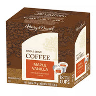 Harry & David Maple Vanilla Flavored Single Serve Coffee - 18 Count