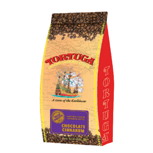 Tortuga Chocolate Cinnarum Gourmet Ground Coffee - 10 Ounce (Case of 6)