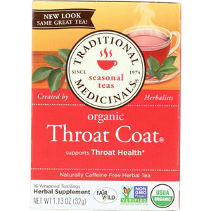 Traditional Medicinals Organic Throat Coat Herbal Tea - 16 Count