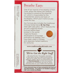 Traditional Medicinals Breathe Easy Caffeine Free Herbal Tea Bags - 16 Count