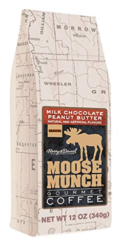 Moose Munch Milk Chocolate Peanut Butter Flavored Ground Coffee - 12 Ounce