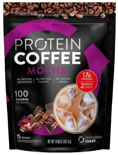 Complete Nutrition Mocha Latte Coffee - High Protein Keto Freindly - 15 Servings