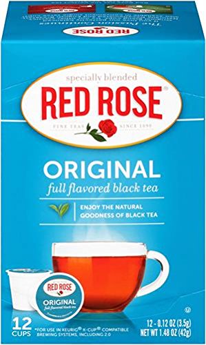 Red Rose Original Black Tea Single Serve Cups - 12 Count