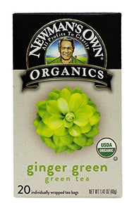 Newman's Own Organics Ginger Green Tea Bags - 20 Count