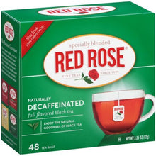 Red Rose Naturally Decaffeinated Black Tea Bags - 48 Count