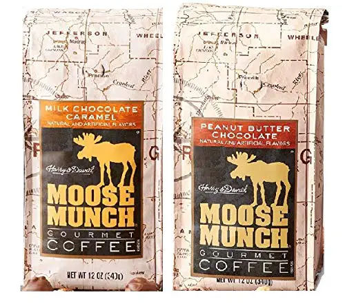 Moose Munch Milk Chocolate Caramel & Peanut Butter Coffee Variety Pack
