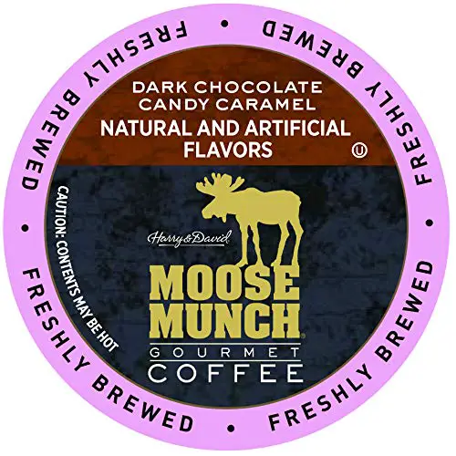 Moose Munch Dark Chocolate Candy Caramel Flavored Coffee Cups