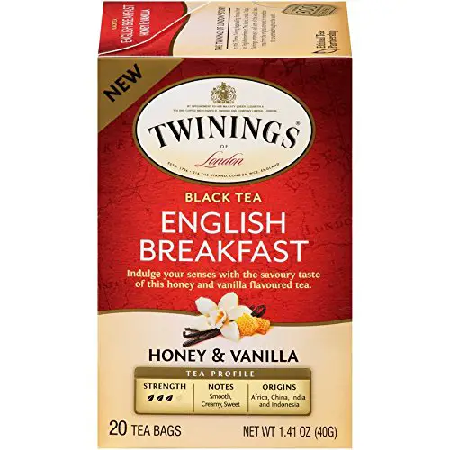 Twinings English Breakfast Honey Vanilla Black Tea Bags - 20 Count