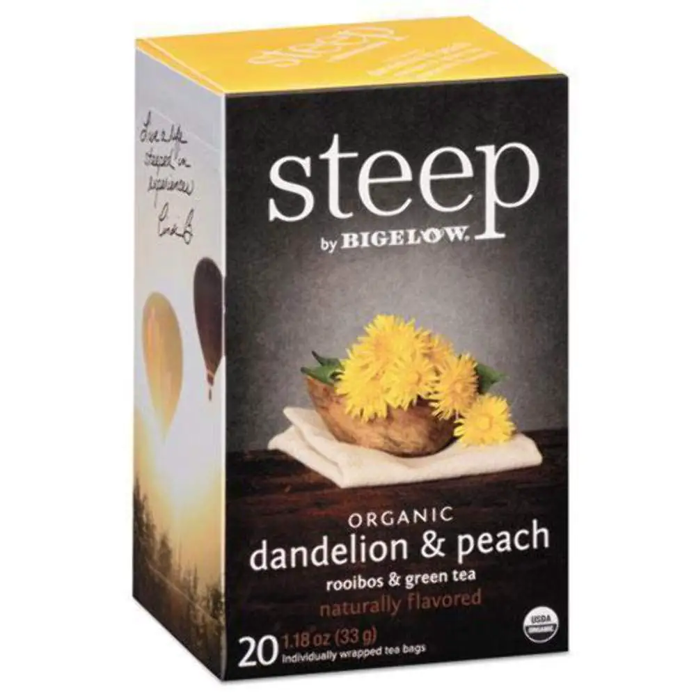 steep Organic Dandelion and Peach Tea - 20 Count