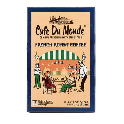 Cafe Du Monde Coffee French Roast Single-Serve Coffee Cups - 12 Count