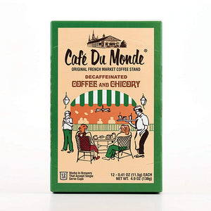 Cafe Du Monde Decaf Coffee and Chicory Single Serve Cups - 12 Count