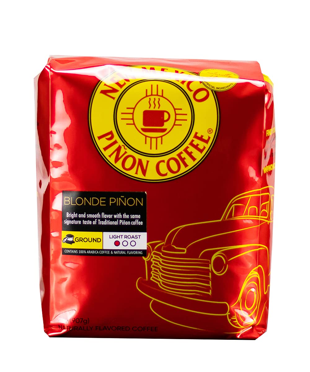 New Mexico Piñon Flavored Coffee - Blonde Piñon Ground - 12 ounce