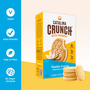 Catalina Crunch Vanilla Crème Keto Sandwich Cookies - 6.8Oz Boxes