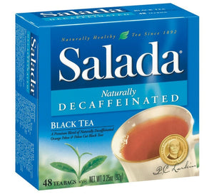 Salada Naturally Decaffeinated Black Tea Bags - 48 Count
