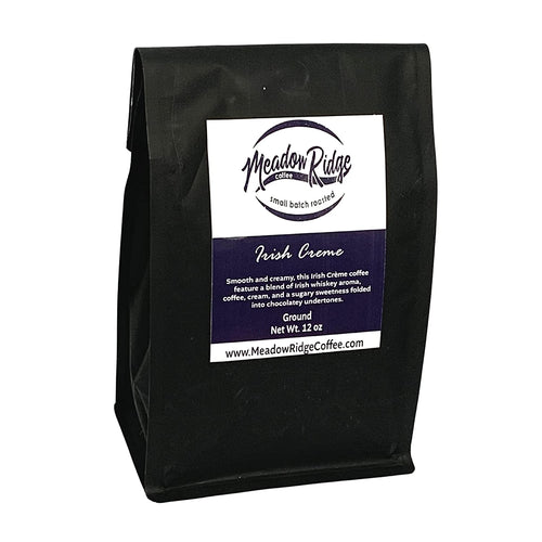 Meadow Ridge Coffee Irish Creme Flavored 100% Arabica - 12 Ounce Ground