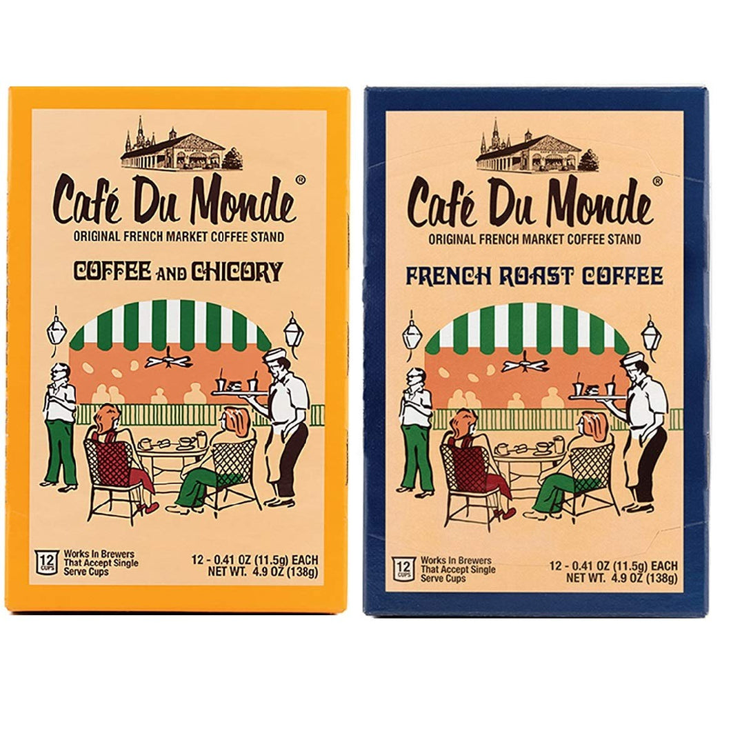 Cafe Du Monde French Roast and Coffee & Chicory Single Serve Variety Pack