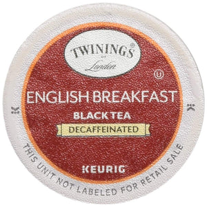 Twinings English Breakfast Decaf Black Tea Keurig K-Cups - 24 Count